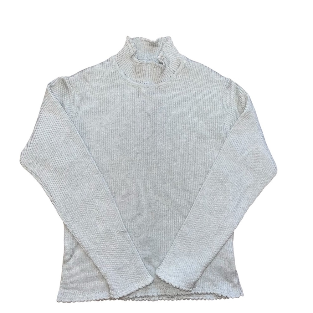 Fantasia grey/gray Ribbed Turtleneck Top